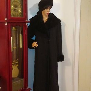 50% OFF!!! BLOOMINGDALES MINK LONG WOOL SWING COAT